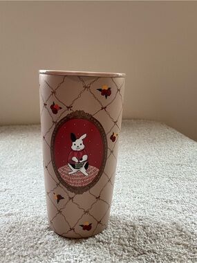 Starbucks Pink Bunny Decorative Travel Tumbler
